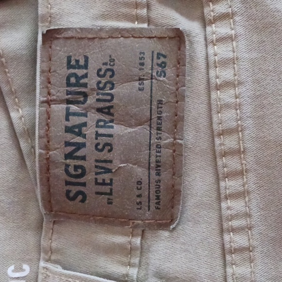 Signature By Levi Strauss & Co S67 Athletic Khaki Denim Pants - Picture 8 of 8
